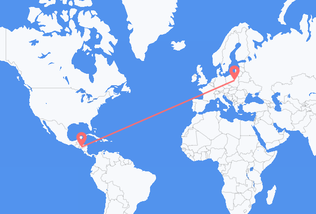 Flyrejser fra Tegucigalpa til Warszawa