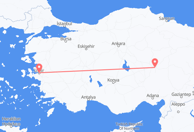 Flyg från Izmir till Kayseri