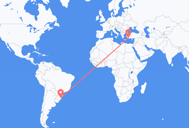 Vluchten van Porto Alegre naar Dalaman