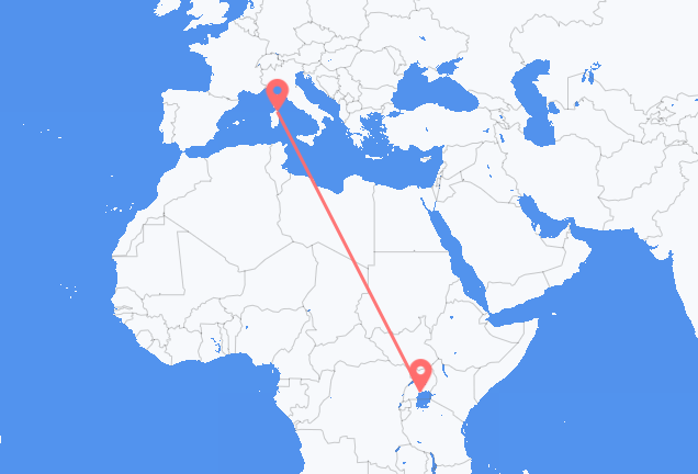 Flyg från Entebbe till Olbia