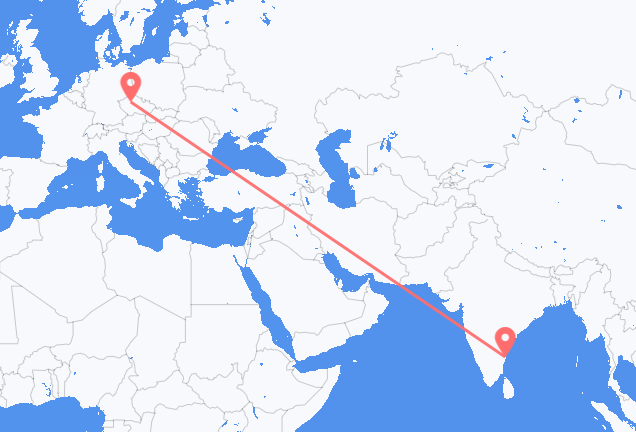 Vols de Chennai pour Prague