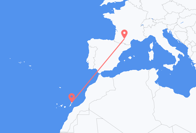 Flyg från Toulouse till Lanzarote