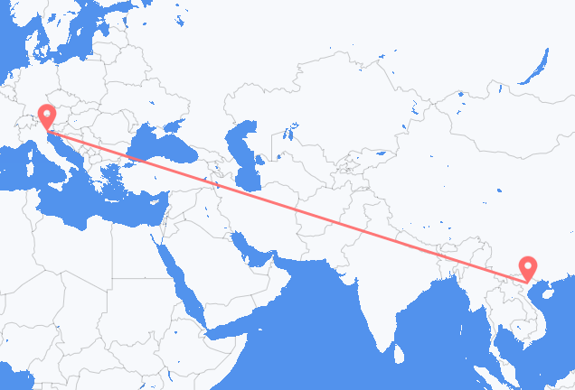 从河內市飞往威尼斯的航班