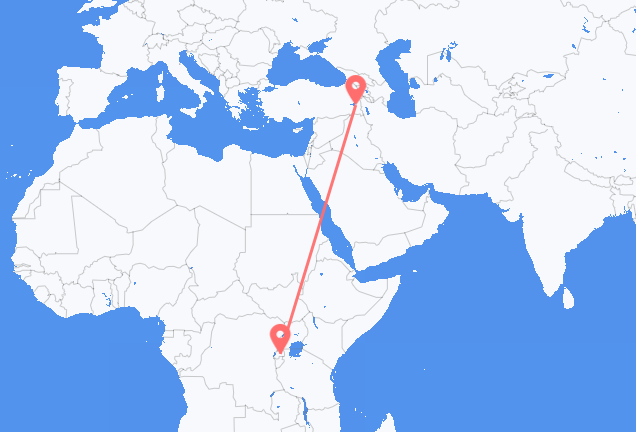 Flyg från Kigali till Van