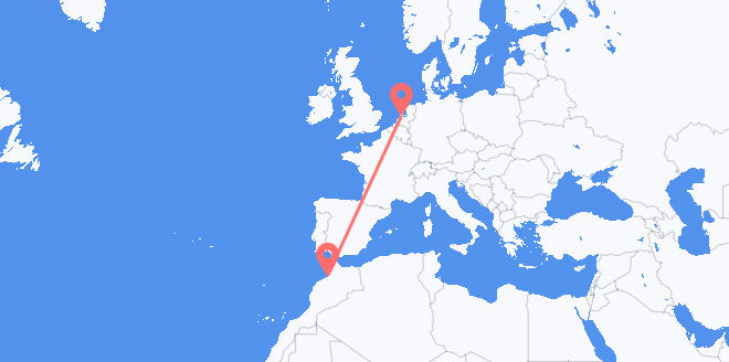 Vuelos de Marruecos a Países Bajos