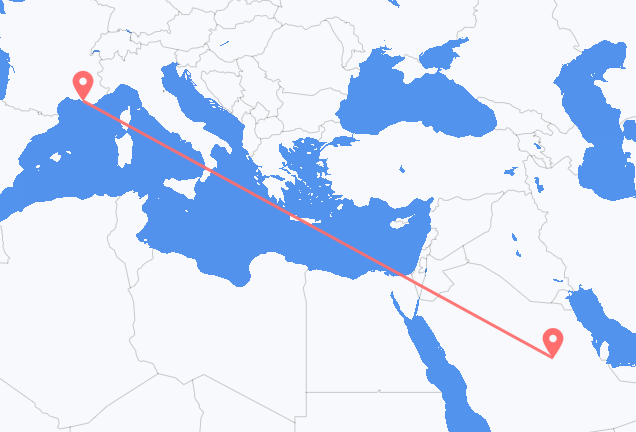 Vuelos de Riad a Marsella