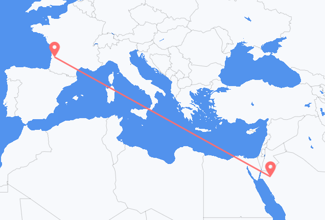Flug frá Tabuk til Bordeaux