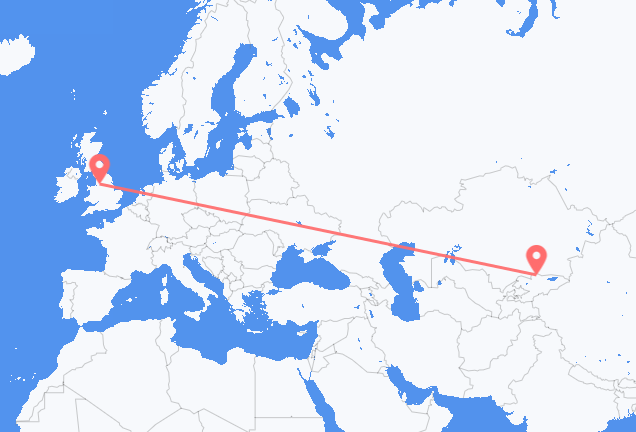 Flug frá Bishkek til Manchester