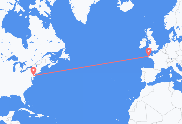 Voos do norte da Filadélfia para Brest