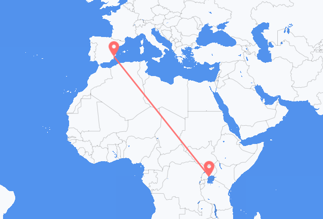 Vols d’Entebbe pour Alicante