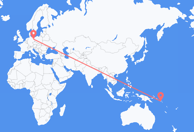 Flyrejser fra Honiara til Berlin