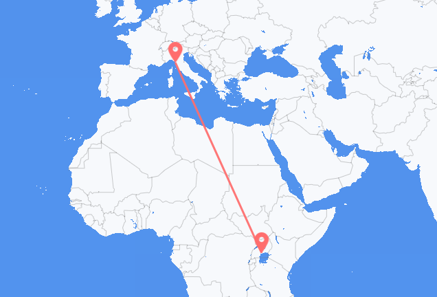 Flyg från Entebbe till Pisa