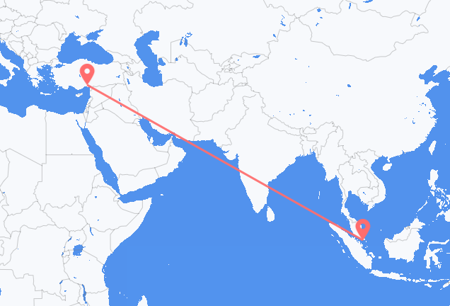 Flyrejser fra Singapore til Adana