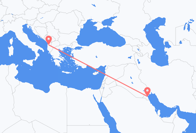 Vuelos de Ciudad de Kuwait a Tirana