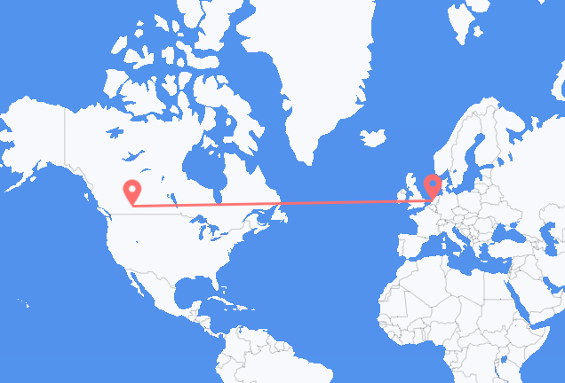 Flyrejser fra Calgary til Amsterdam