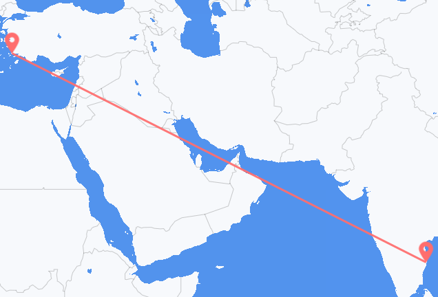 Flüge von Chennai, nach Bodrum