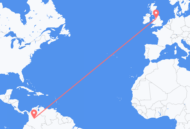 Flyrejser fra Bogotá til Manchester