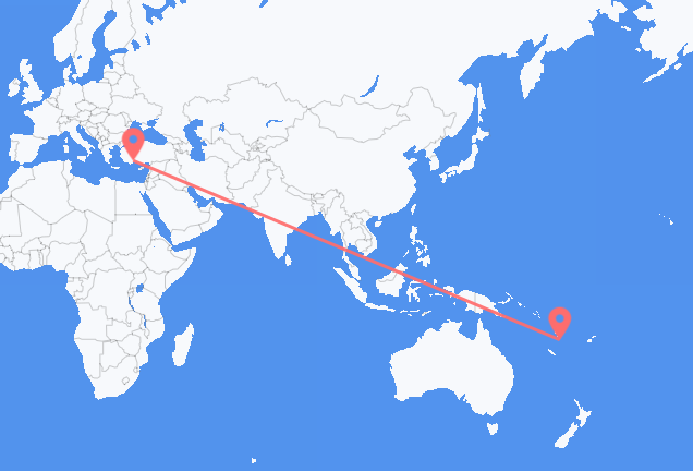 Flyg från Port Vila till Antalya