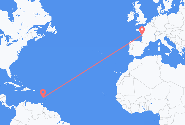 Flyg från Saint Lucia till La Rochelle