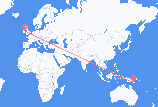 Vols de Port Moresby pour Dublin