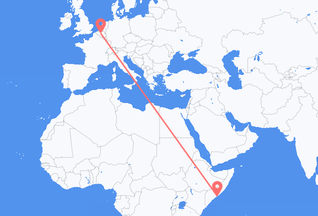 Voli da Mogadiscio a Bruxelles