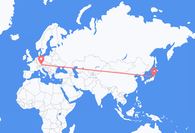 Flyg från Sendai till München