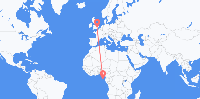 Voli di São Tomé e Principe al Regno Unito