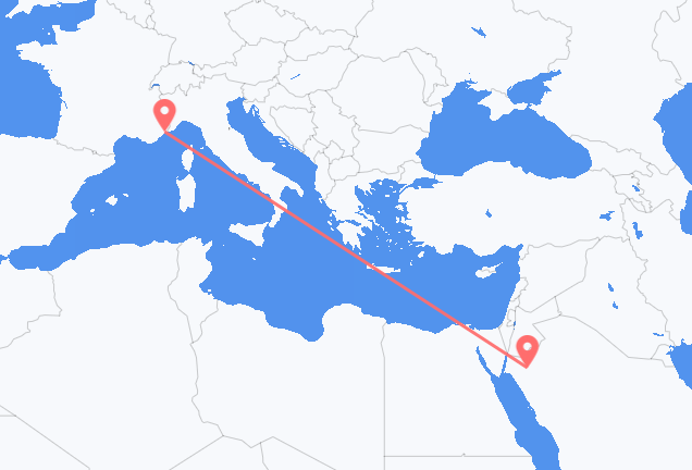 Flug frá Tabuk til Nice