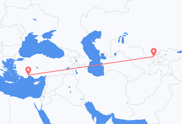 Flyg från Tasjkent till Antalya