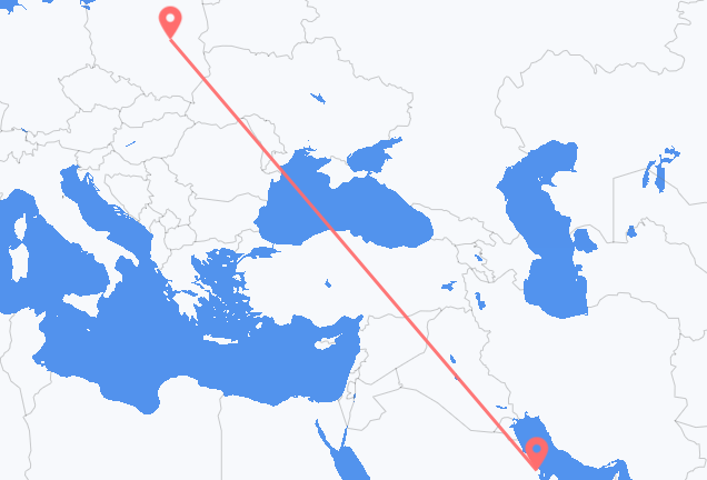 Vuelos de Dammam a Varsovia