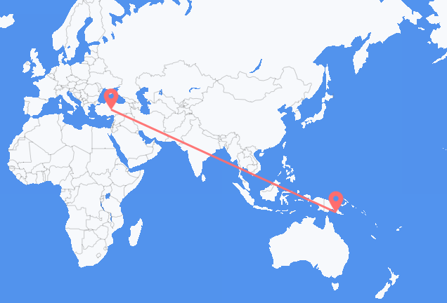 Vols de Port Moresby pour Nevşehir