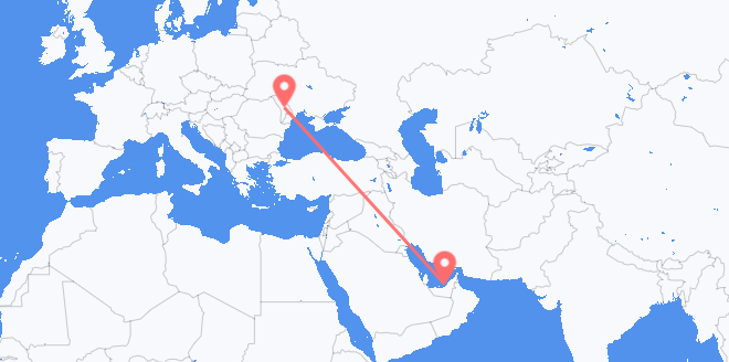 Lennot Yhdistyneistä arabiemiirikunnista Moldovaan