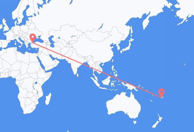 Flyreiser fra Nadi, til Istanbul