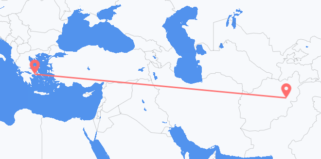 Flüge von Afghanistan nach Griechenland