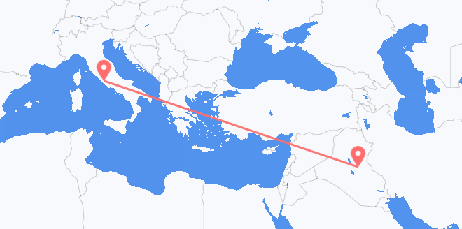 이라크 출발 이탈리아 도착 항공편