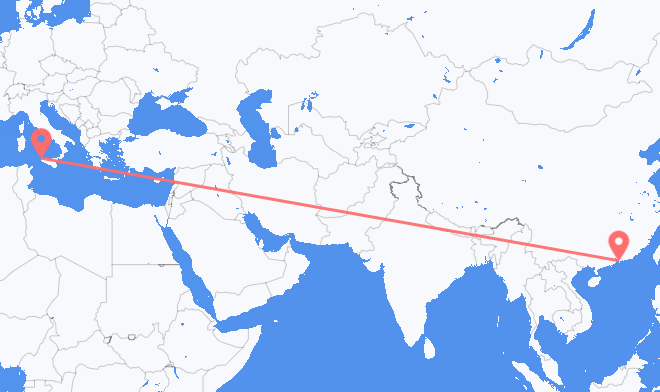 เที่ยวบิน จาก เซินเจิ้น, จีน ไปยัง Trapani, อิตาลี