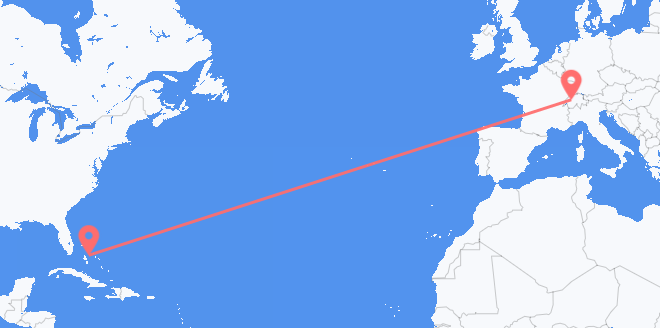 Vluchten van Bahama’s naar Zwitserland