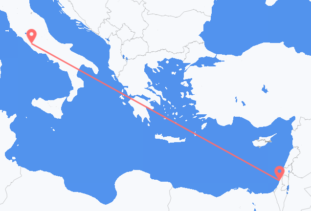 Flyrejser fra Tel Aviv til Rom