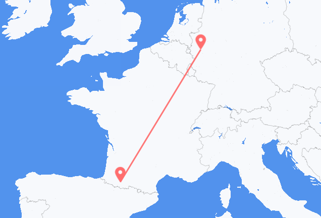 Flyg från Köln till Lourdes (kommun i Brasilien, São Paulo, lat -20,94, long -50,24)