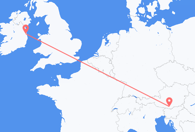 Flyreiser fra Dublin, Irland til Klagenfurt, Østerrike