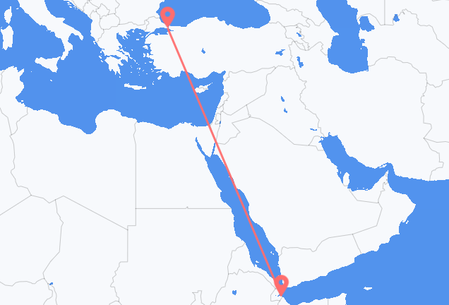 Flyg från Balbala till Istanbul