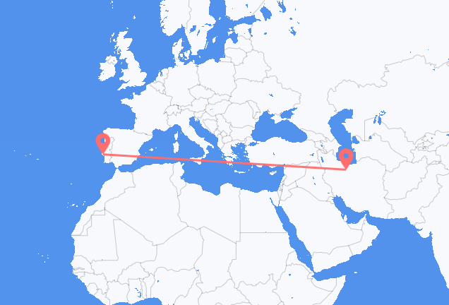 Vols de Téhéran pour Lisbonne