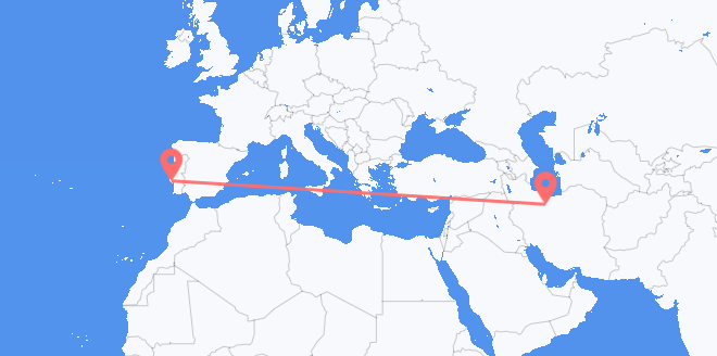 Vols de l’Iran pour le portugal