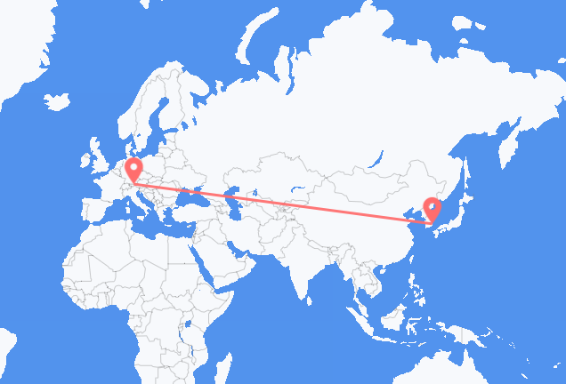 Flug frá Ulsan, Suður-Kóreu til Innsbruck, Austurríki