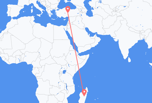 Flyrejser fra Antananarivo til Kayseri