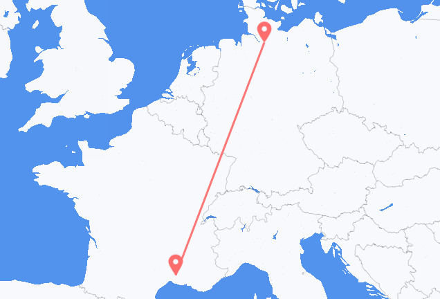 Vuelos de Hamburgo, Alemania a Nîmes, Francia