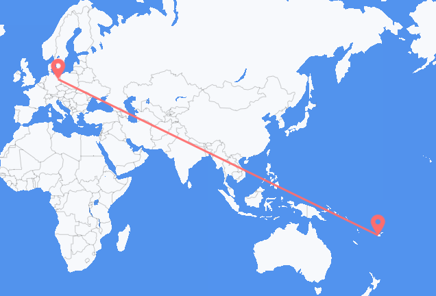 Flyreiser fra Nadi, til Berlin