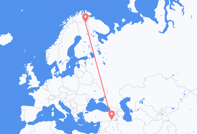 Flüge von Şırnak, die Türkei nach Ivalo, Finnland