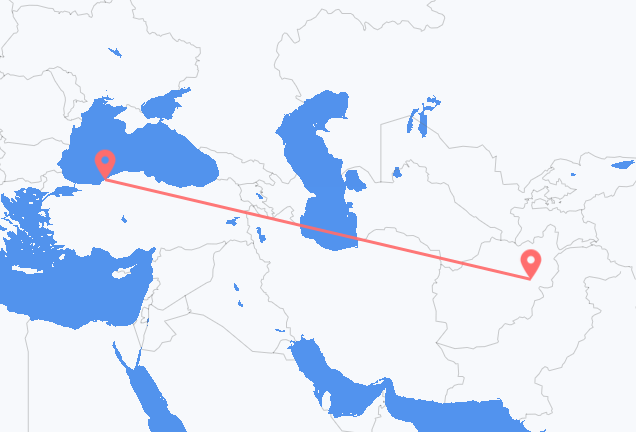 Flüge von Kabul, Afghanistan nach Zonguldak, die Türkei