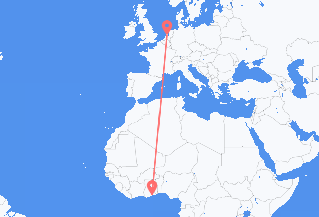 Vols d’Accra pour Amsterdam